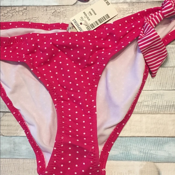 NWT Aeropostale Reversible Polka & Stripes Bikini - Picture 6 of 7